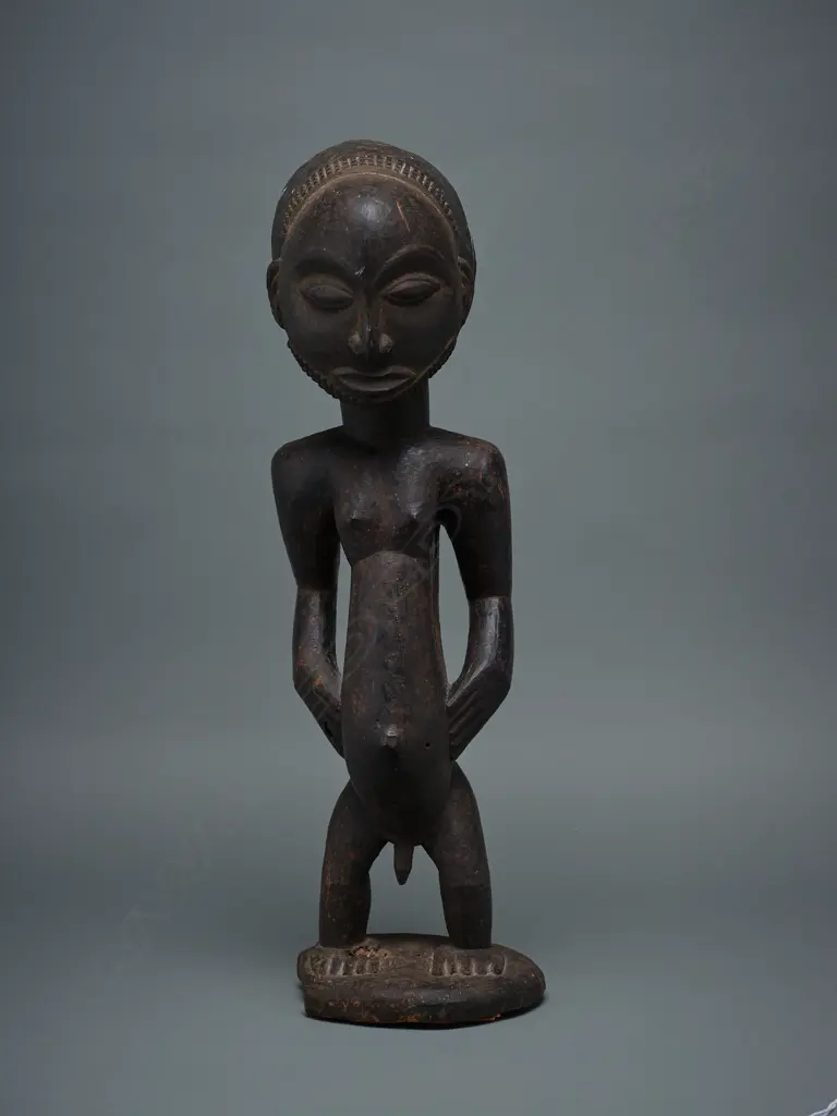 Hemba, Congo male ancestor (singiti) wooden figure, Image 1++